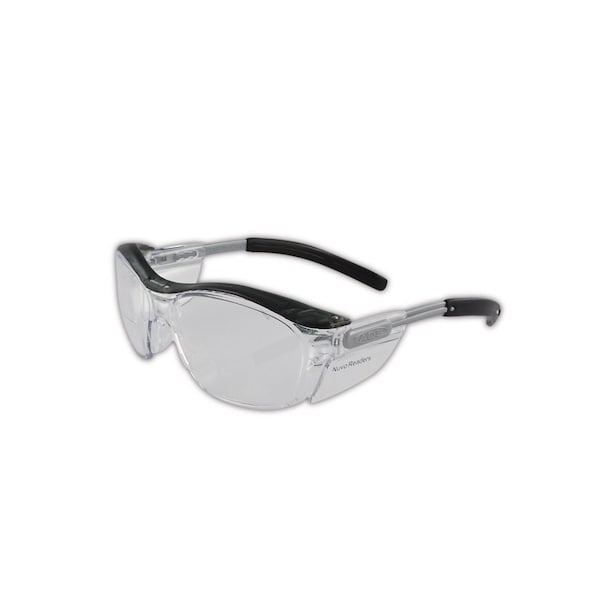3M Reader Safety Glasses, Gray Clear Lens, Uncoated Coating, Standard 10078371620643 - main